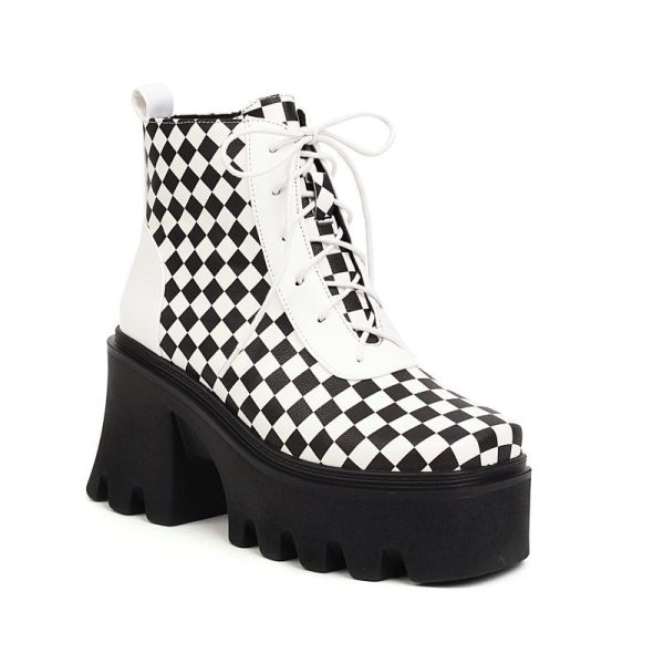 Tiled Ankle Boots