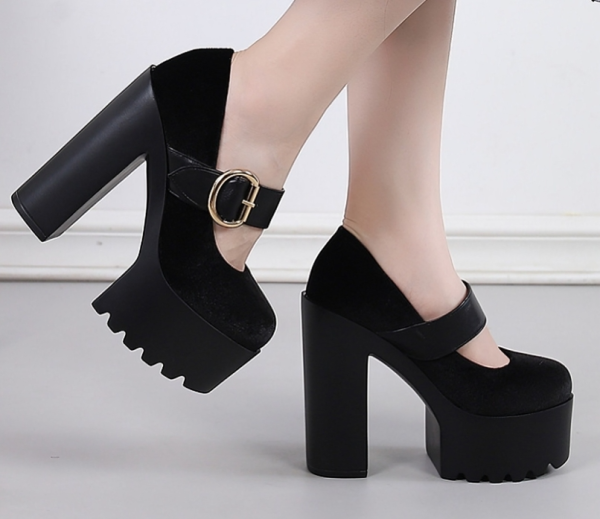 Open Block Heels