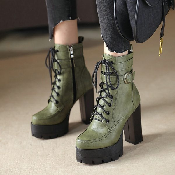 Green Ankle Boots