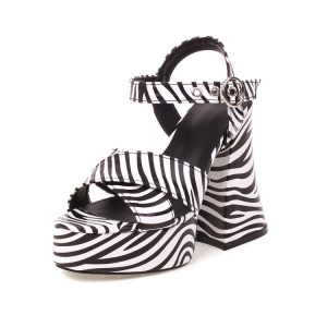 Zebra Print open heels