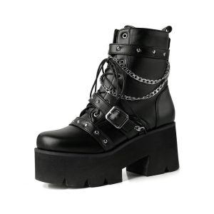 Platform ankle boots