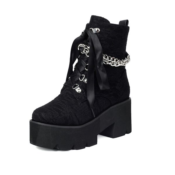 Ankle Boots with lace cover