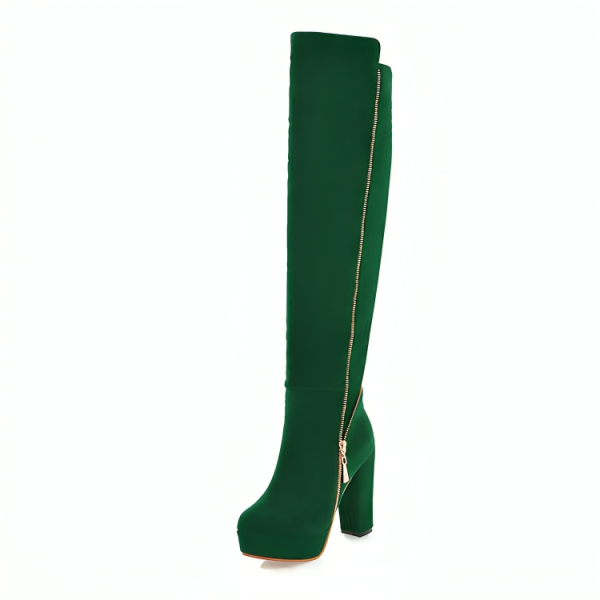 Green Suede Boots