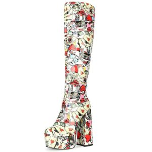 Graffiti Platform Boots