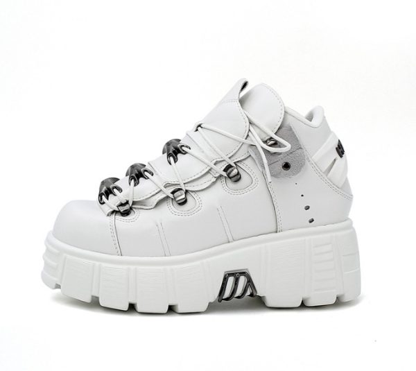 White retro boots