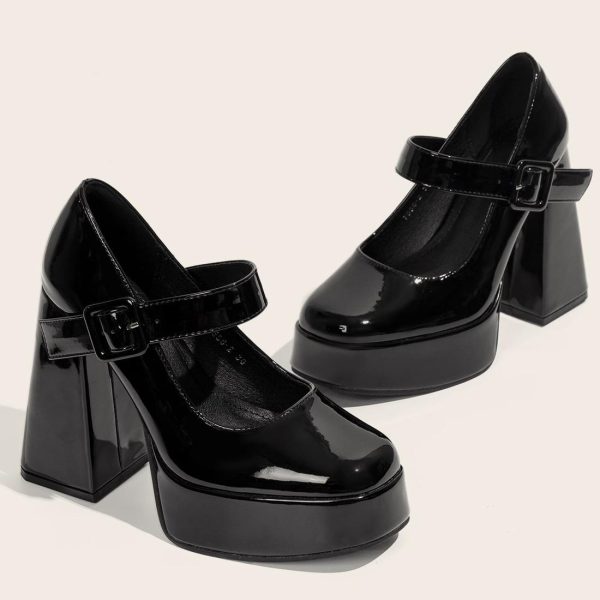 Black Mary Jane Platforms