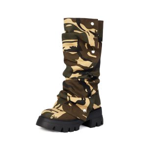 Mid Calf Flat Boots