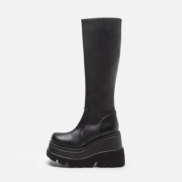 Upper Calf Platform Boots