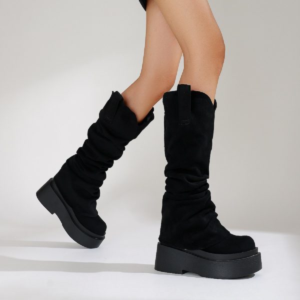 Suede Platform Boots
