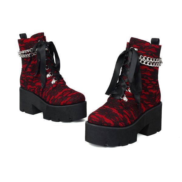 Ankle Boots with lace cover