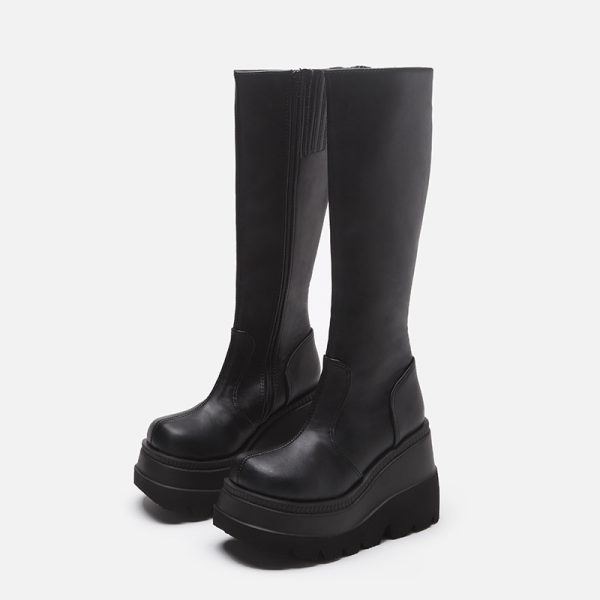 Upper Calf Platform Boots
