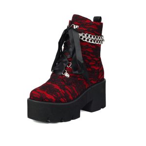 Ankle Boots with lace cover