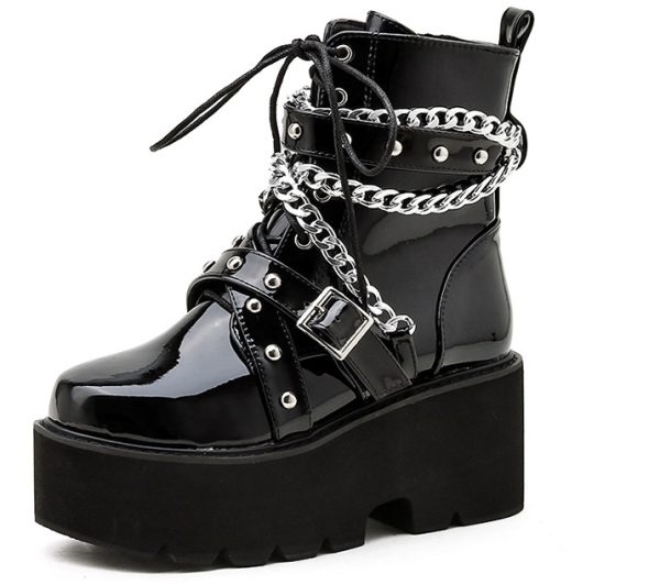 Wedge Boots with chains
