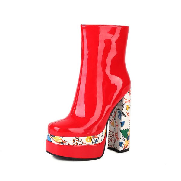 Red Ankle Boots