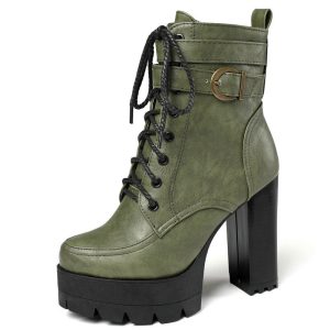 Green Ankle Boots