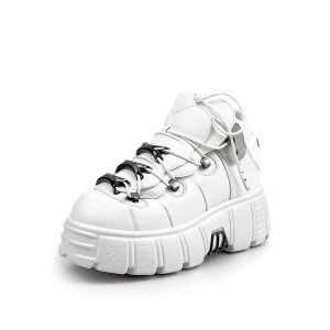 White retro boots