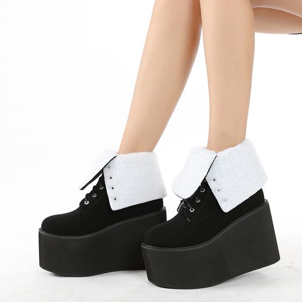 Suede Wedge Ankle Boots