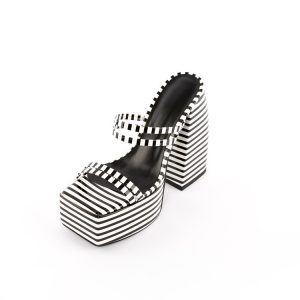 Striped Platform Sandals
