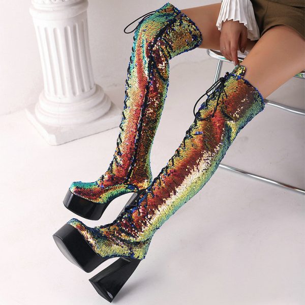 Sequin Boots