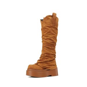 Suede Platform Boots