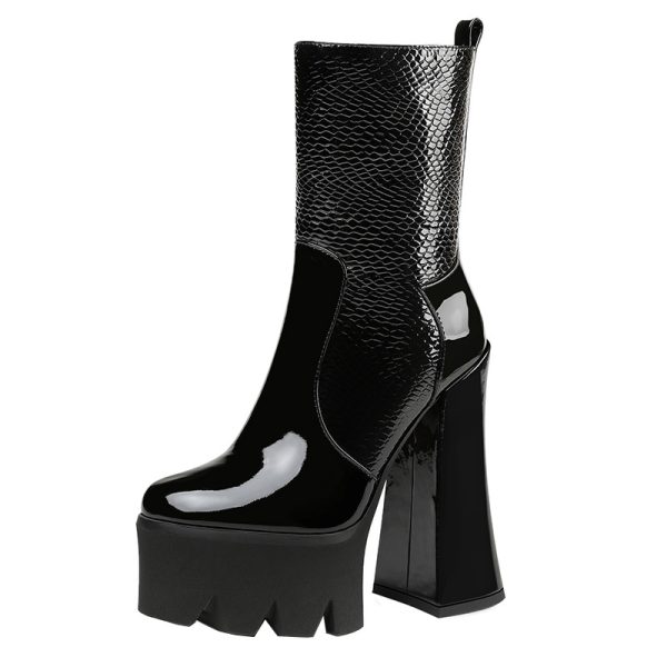 Black ankle boots