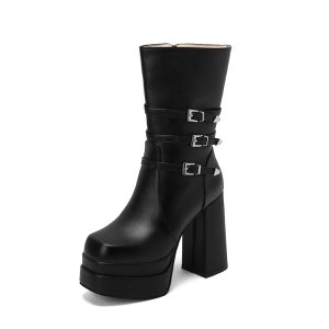 Mid-Calf Platform Boots