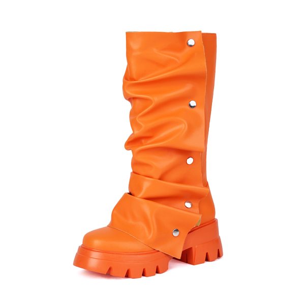 Mid Calf Flat Boots