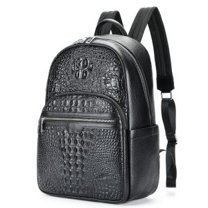 Crocodile skin backpack
