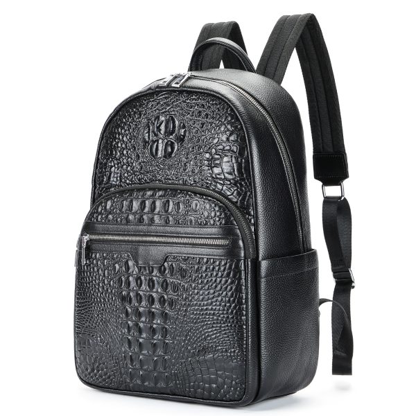 Crocodile skin backpack