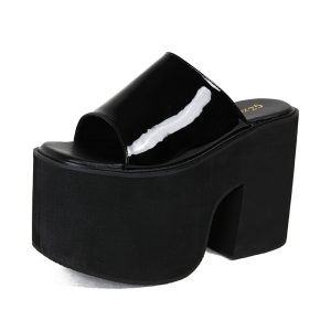 Open platform sandals