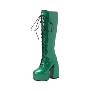 Sleek knee-High Platform Boots