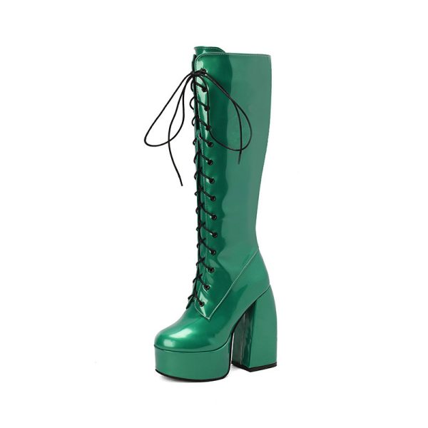 Sleek knee-High Platform Boots