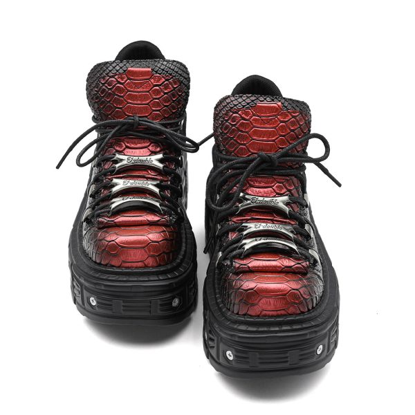 Snake print retro sneakers