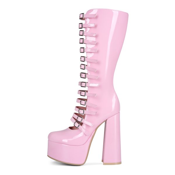 Buckle Platform Boots
