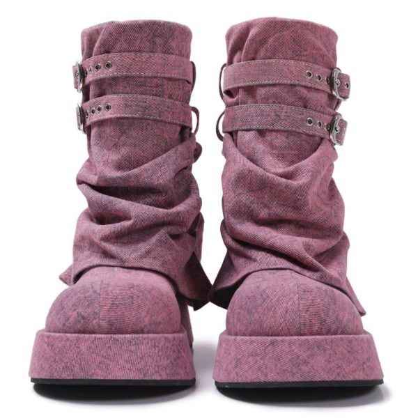 Platform mid-calf boots